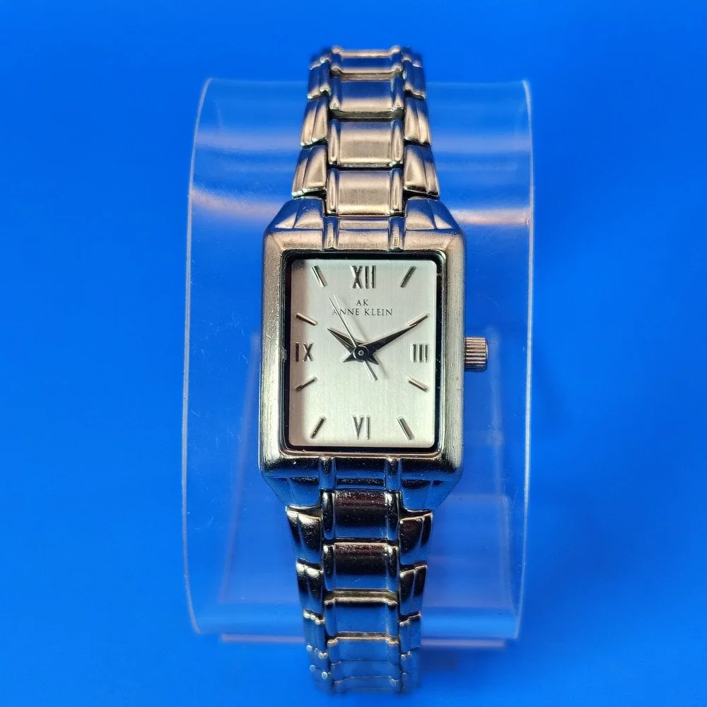 Vintage 1998 Anne Klein Roman Numeral Tank 31mm Women's Quartz Watch Restored